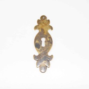 Schild, hoch, patiniert, Kommoden Beschläge, Messing, 11.5 cm, 3.5 cm