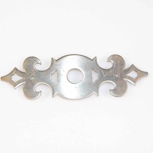 Schild für Griff, mit Ring oder Knopf kombinierbar, Kommoden Beschläge, Eisen, 4.5 cm, 13 cm